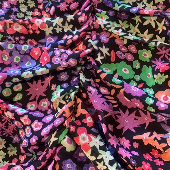 New Zara floral print draped dress size XS - Picture 4 of 6